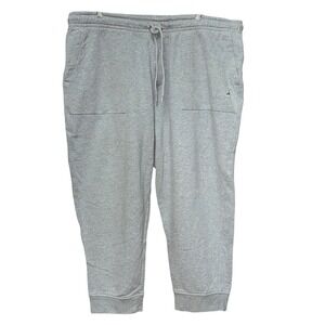 Nautica Mens Gray Jogger‎ Sweatpants Capri 3XL Drawstring Pockets